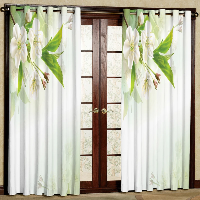 پرده مدل گلدار حاشیه مخمل پانچی کد 2215 سایز 200x140 سانتی متر