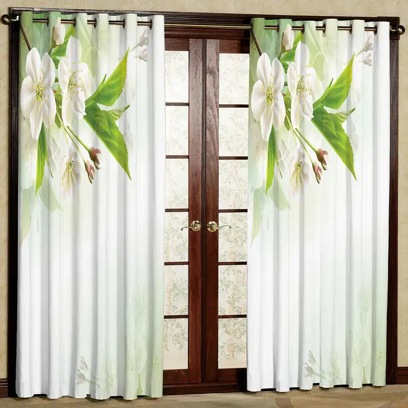 پرده مدل شکوفه هازان پانچی کد 2215 سایز 140x200 سانتی متر