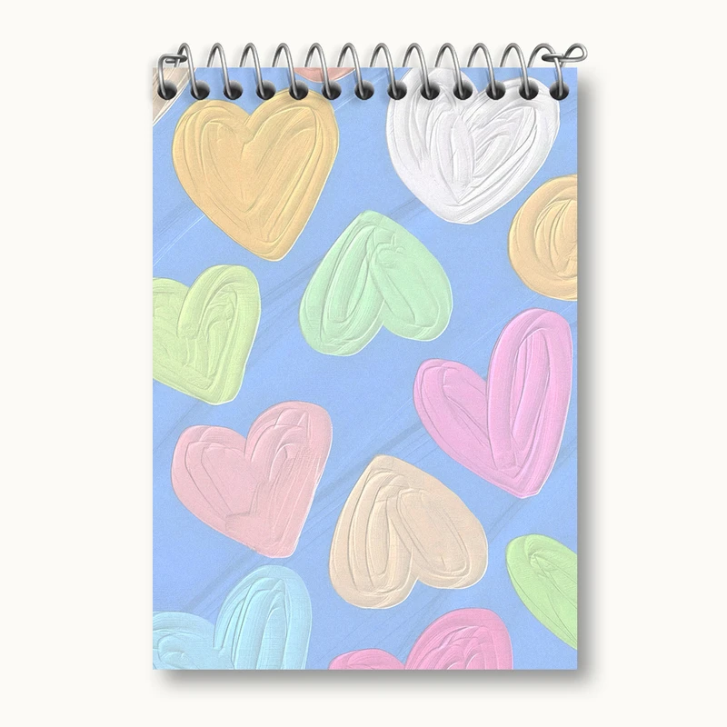 دفتر یادداشت 50 برگ خندالو طرح پترن قلبی کد N3175