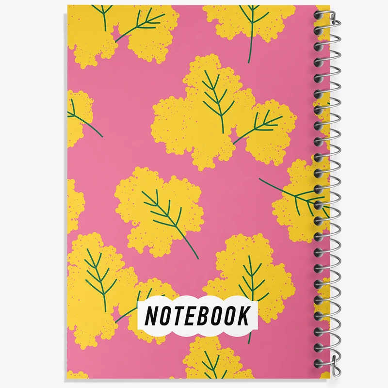 دفتر مشق 50 برگ خندالو طرح برگ زرد کد N459