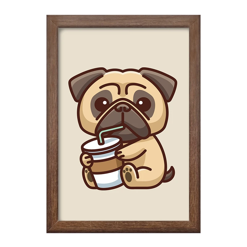 تابلو خندالو طرح حیوانات بامزه سگ کد 28381