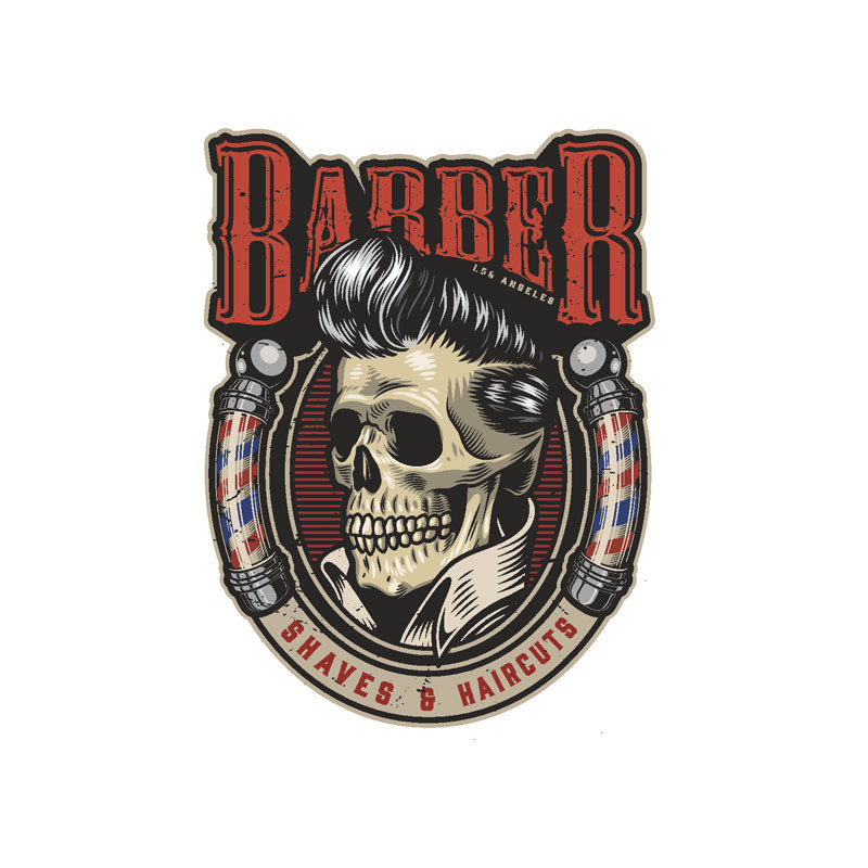 برچسب بدنه خودرو رایسان طرح barber2 کد st0142