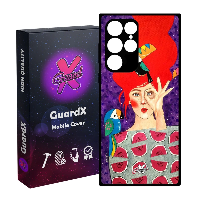 کاور گارد ایکس طرح Girl مدل Glass10153 مناسب برای گوشی موبایل سامسونگ Galaxy S23 Ultra