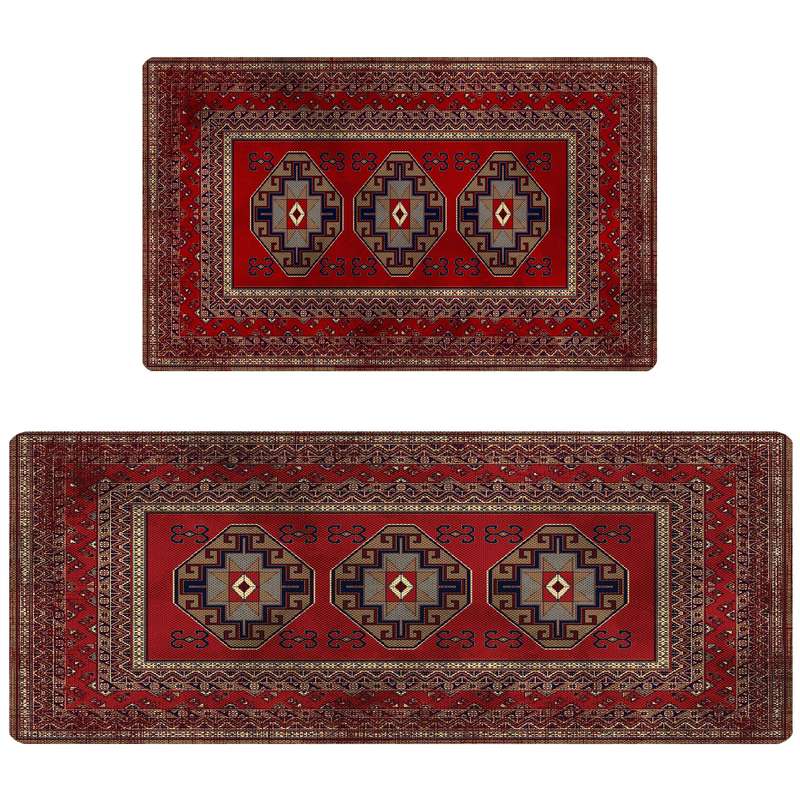 پادری مدل آشپزخانه رویه مخمل طرح ترک کد 2204 مجموعه دو عددی