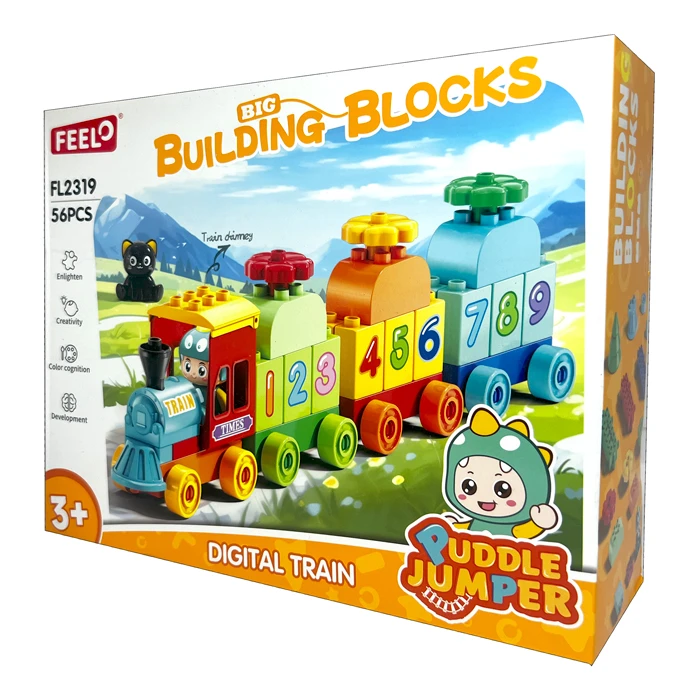 ساختنی 56 تکه فلوو مدل قطار اعداد