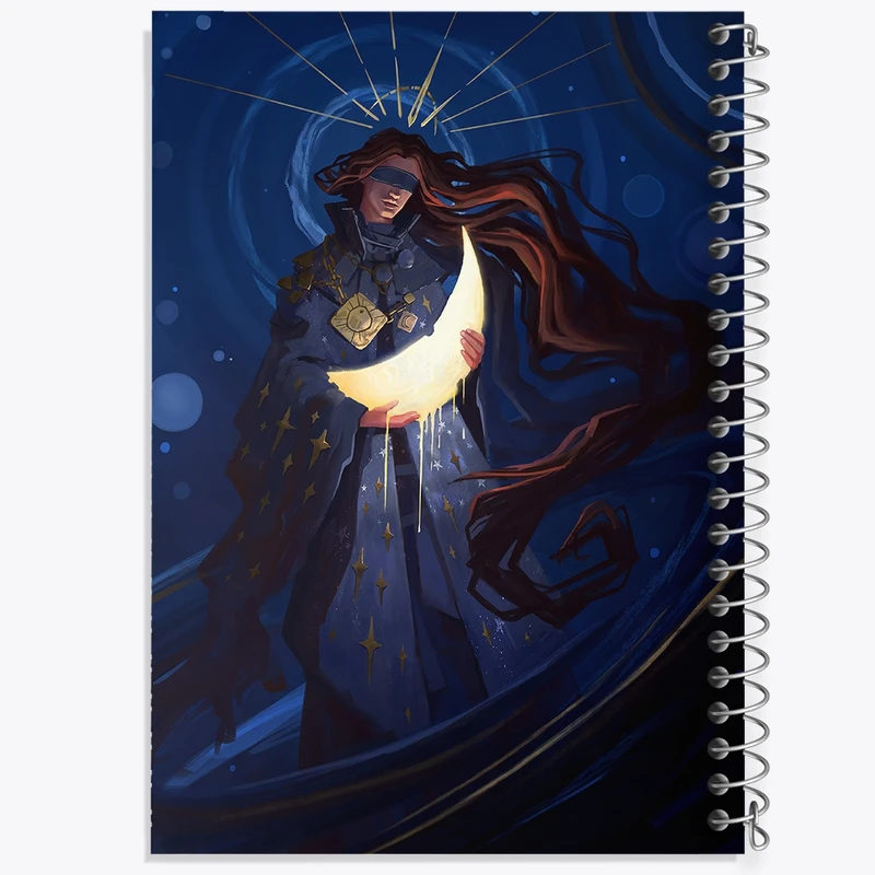 دفتر مشق 50 برگ خندالو طرح ماه (Moon) کد F1868