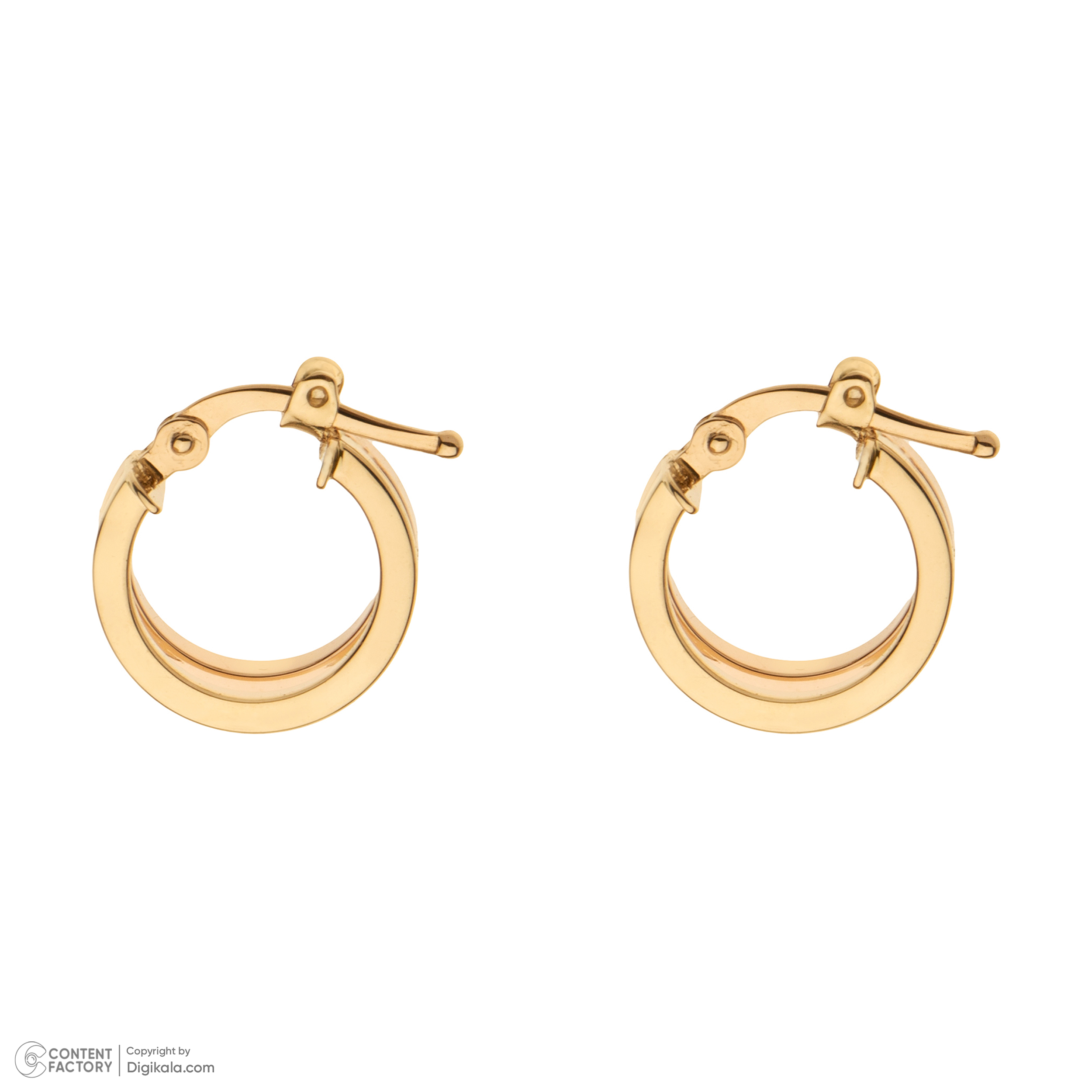 گوشواره حلقه‌ای طلا 18 عیار زنانه گلدم مدل E-3070046
