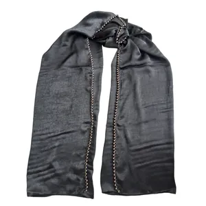 شال زنانه مدل مجلسی سنگ دوزی شده ساتن پتینه