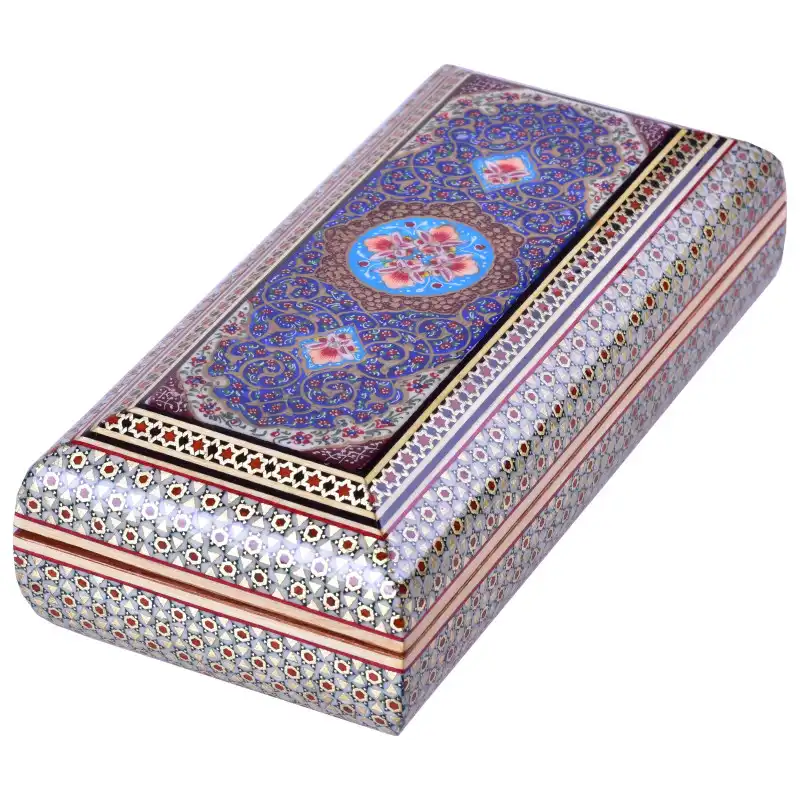 جعبه جواهرات خاتم کاری طرح تذهیب کد 20