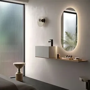 آینه سرویس‌ بهداشتی آزالیا مدل کپسولی بک لایت نوردار FBC4080 سایز 40*80 سانتی متر