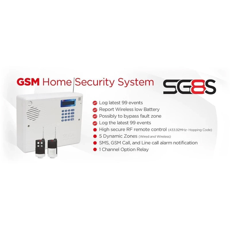 سیستم امنیتی دزدگیر سایلکس مدل SG8 - 805S کد Futal4 MGN2
