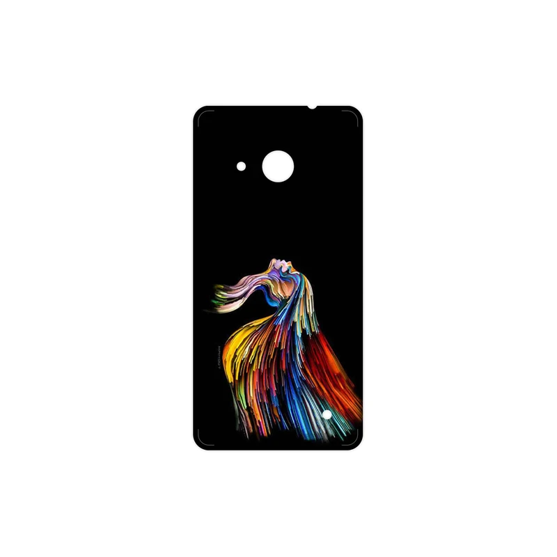 برچسب پوششی ماهوت مدل Rainbow Hair Digital Art مناسب برای گوشی موبایل مایکروسافت Lumia 550
