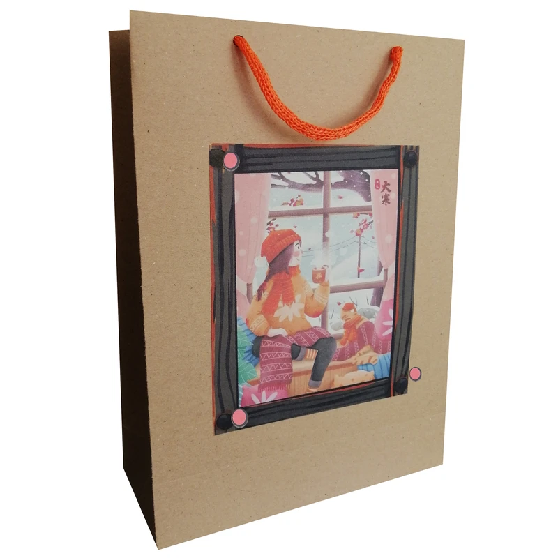 پاکت هدیه مدل زمستان و برف مجموعه 2 عددی