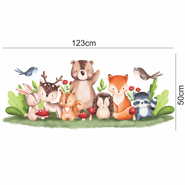 استیکر دیواری کودک راتیانا مدل جنگل حیوانات 2