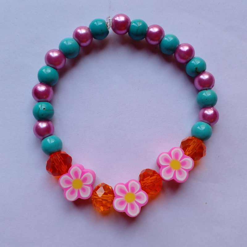 دستبند دخترانه مدل گل کد HCK041 دستبند دخترانه مدل گل کد HCK041