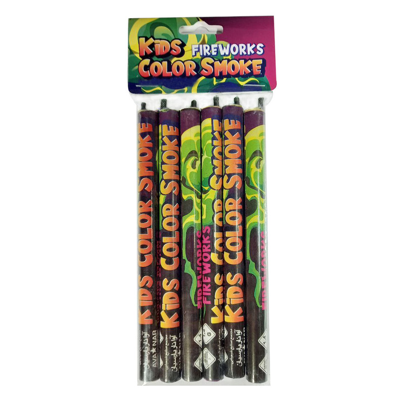 فواره دود رنگی کودکان آوا مدل Fire Works بسته 6 عددی