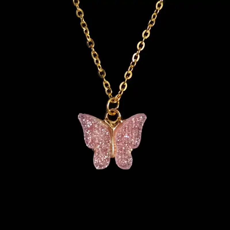 گردنبند زنانه مدل پروانه کد 0089