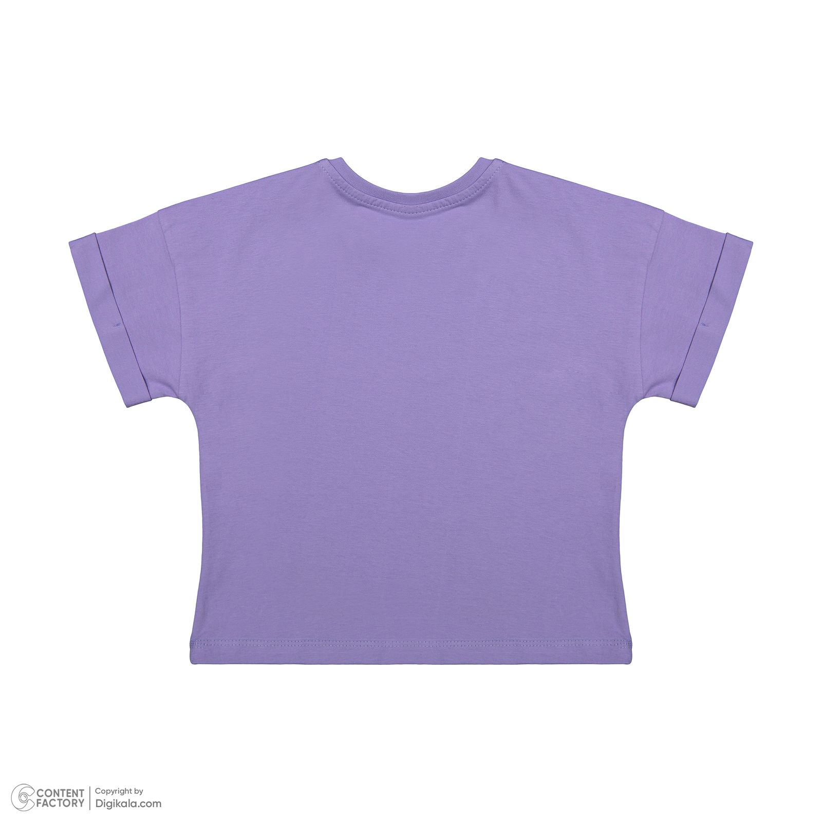 ست تی شرت و شلوارک دخترانه سون پون مدل 13911095 رنگ بنفش -  - 4