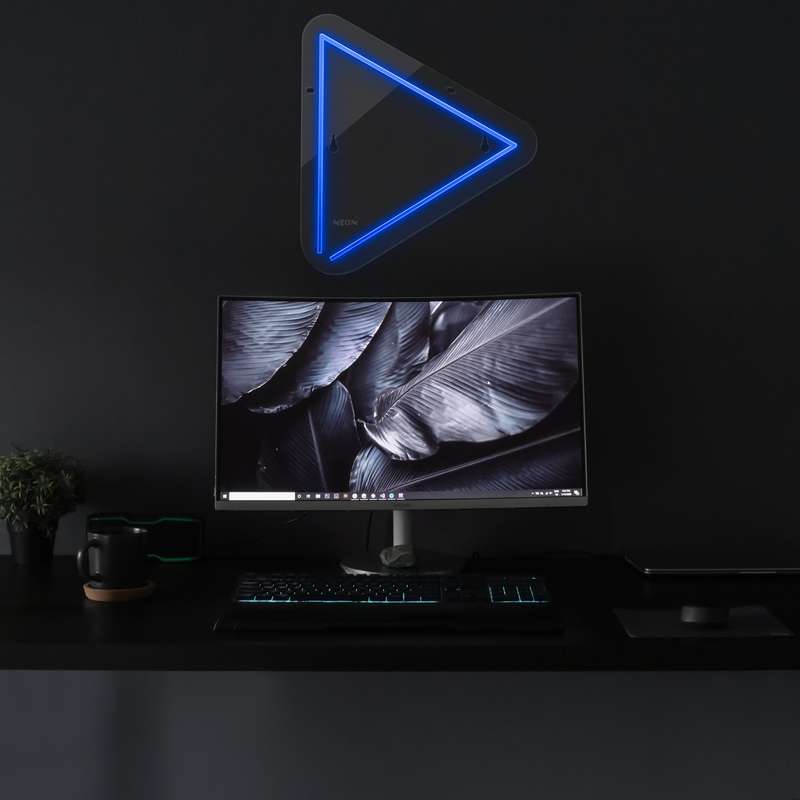 چراغ دیواری نئون دیزاین طرح Play_BL