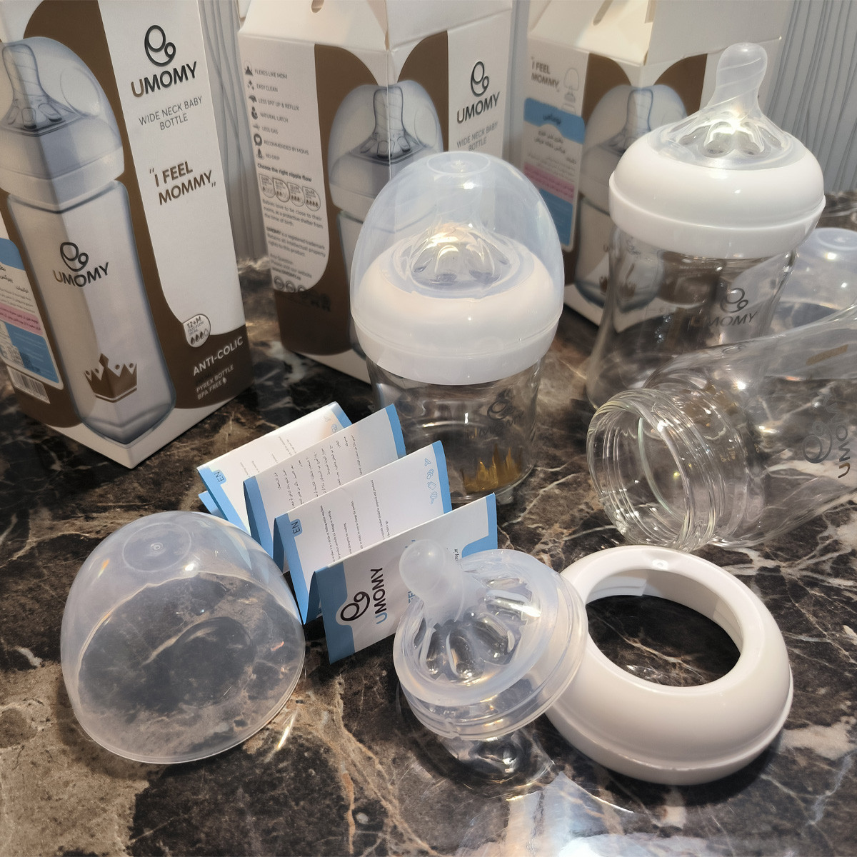 شیشه شیر یومامی طرح لاکچری نچرال ظرفیت 210 میلی لیتر