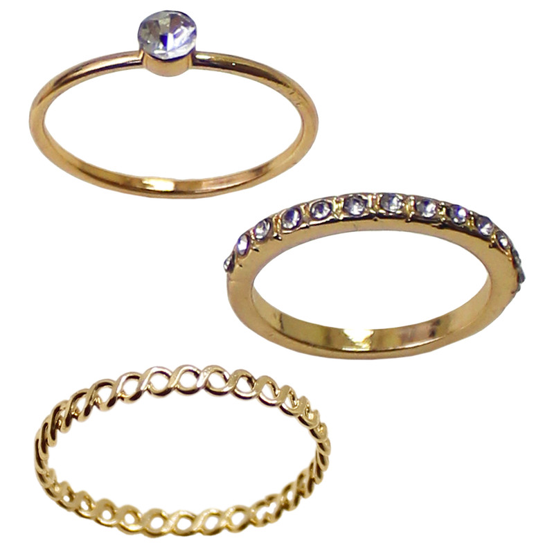 بند انگشتی زنانه کد RH_1435 مجموعه 3 عددی