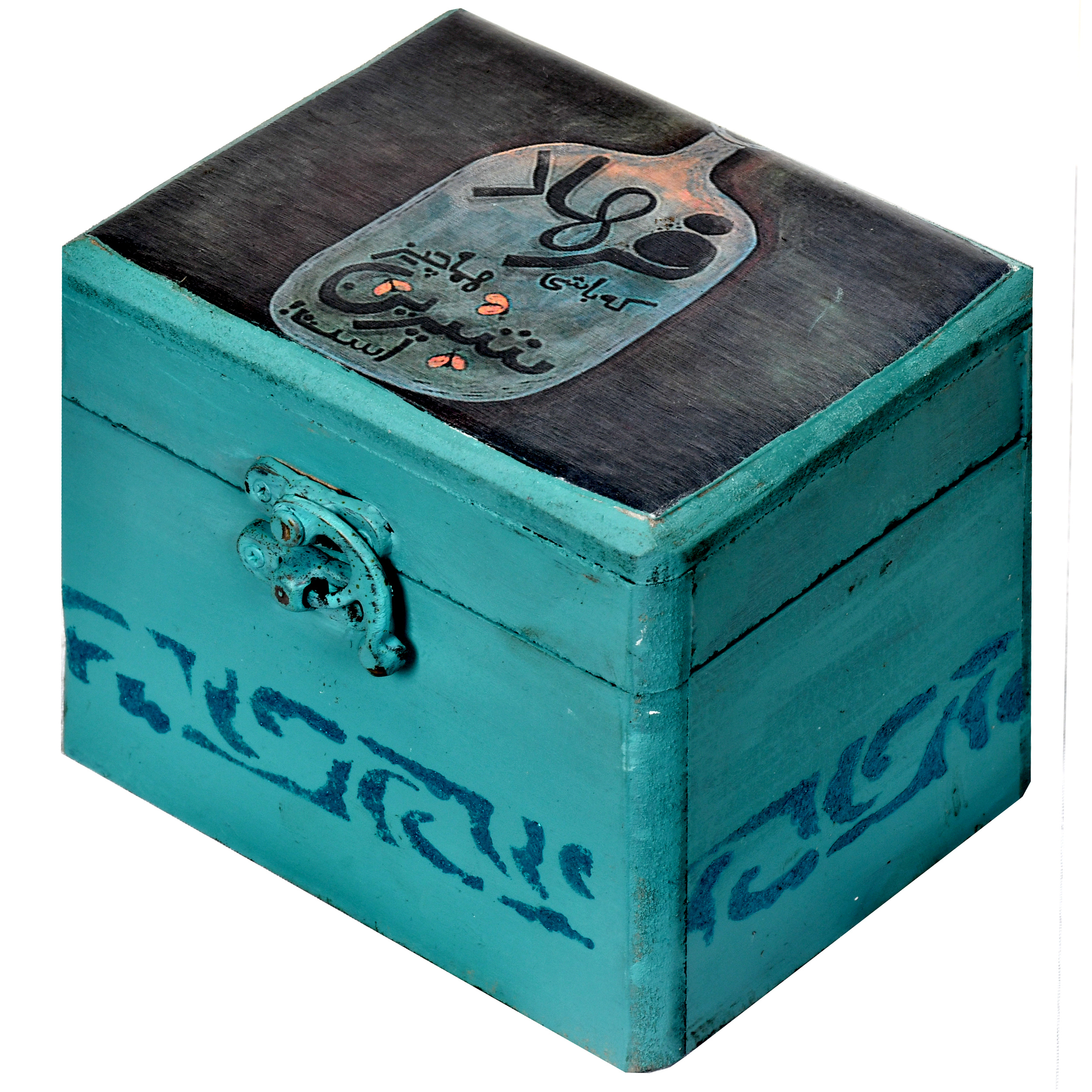 جعبه هدیه چوبی طرح شیرین و فرهاد