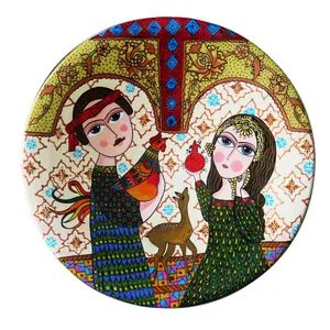 بشقاب دیوارکوب سفالی طرح محبت کد 1062
