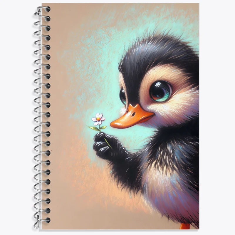 دفتر زبان 50 برگ خندالو مدل سه خط طرح اردک بامزه کد F5531