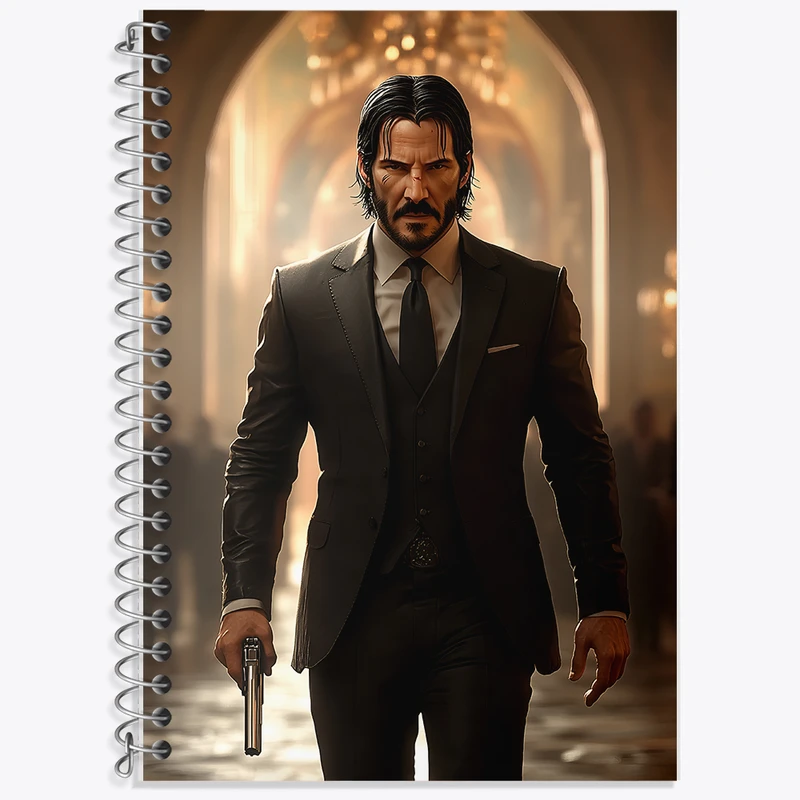 دفتر نت موسیقی 50 برگ خندالو طرح جان ویک (John Wick) کد F5297