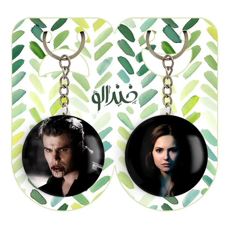 جاکلیدی خندالو مدل الینا گیلبرت و استفان سالواتوره خاطرات یک خون آشام The Vampire Diaries کد 2028520291 مجموعه 2 عددی