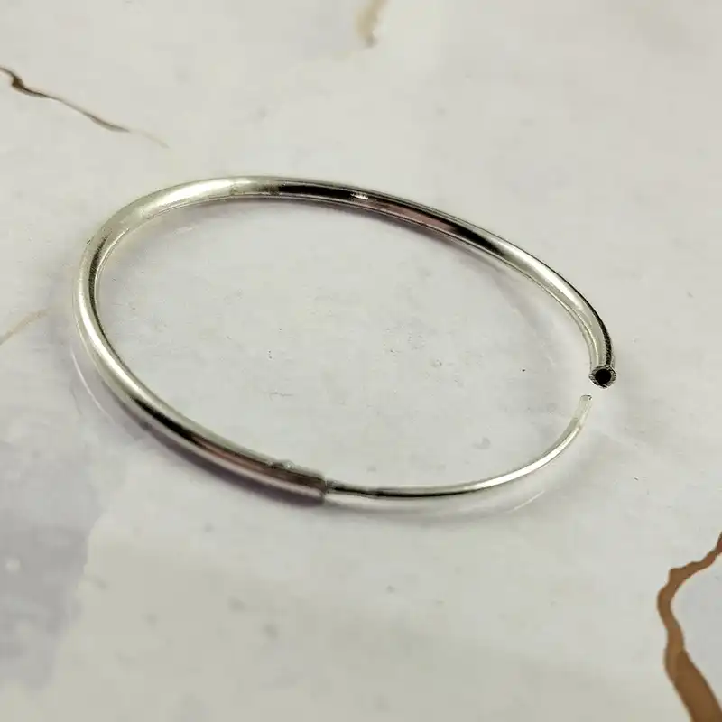 گوشواره نقره زنانه سلین کالا مدل حلقه کد 02