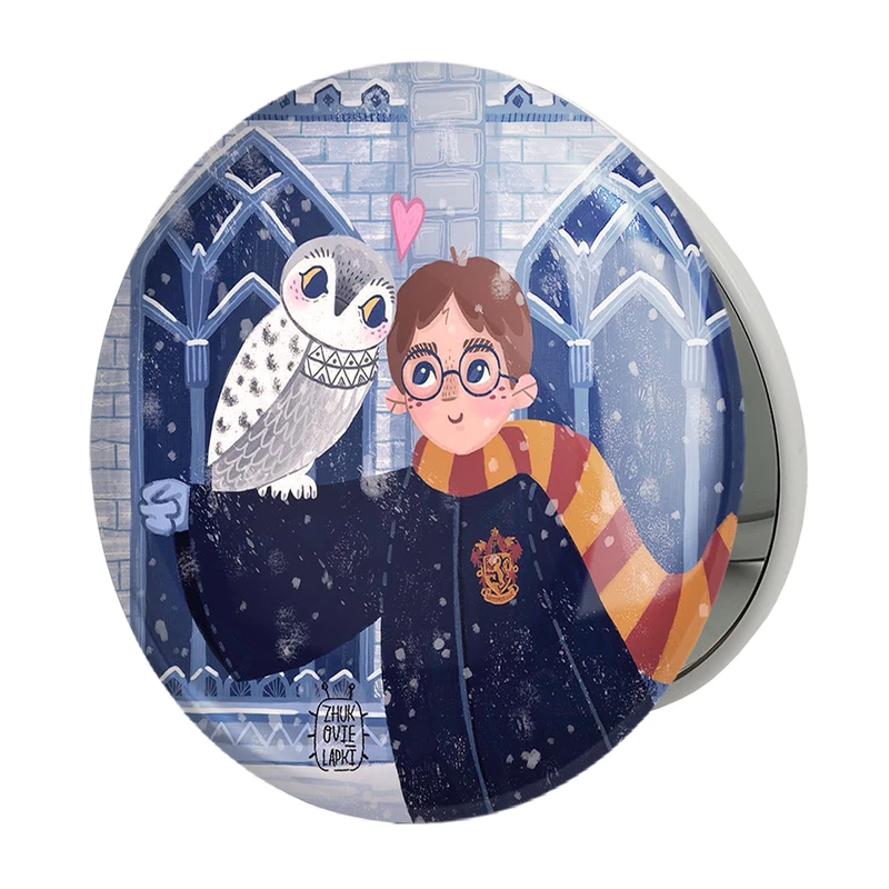 آینه جیبی خندالو طرح هری پاتر Harry Potter مدل تاشو کد 2887 