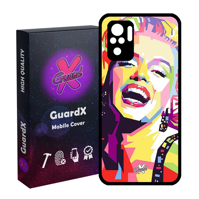 کاور گارد ایکس طرح Marilyn Monroe مدل Glass10273 مناسب برای گوشی موبایل شیائومی Redmi Note 10 4G / Note 10S