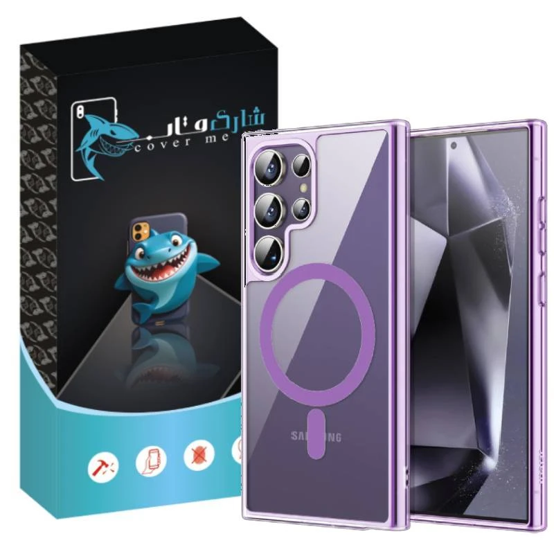 کاور شارک قاب مدل مگ سیف طرح کالرفول مناسب برای گوشی موبایل سامسونگ Galaxy S24 Ultra