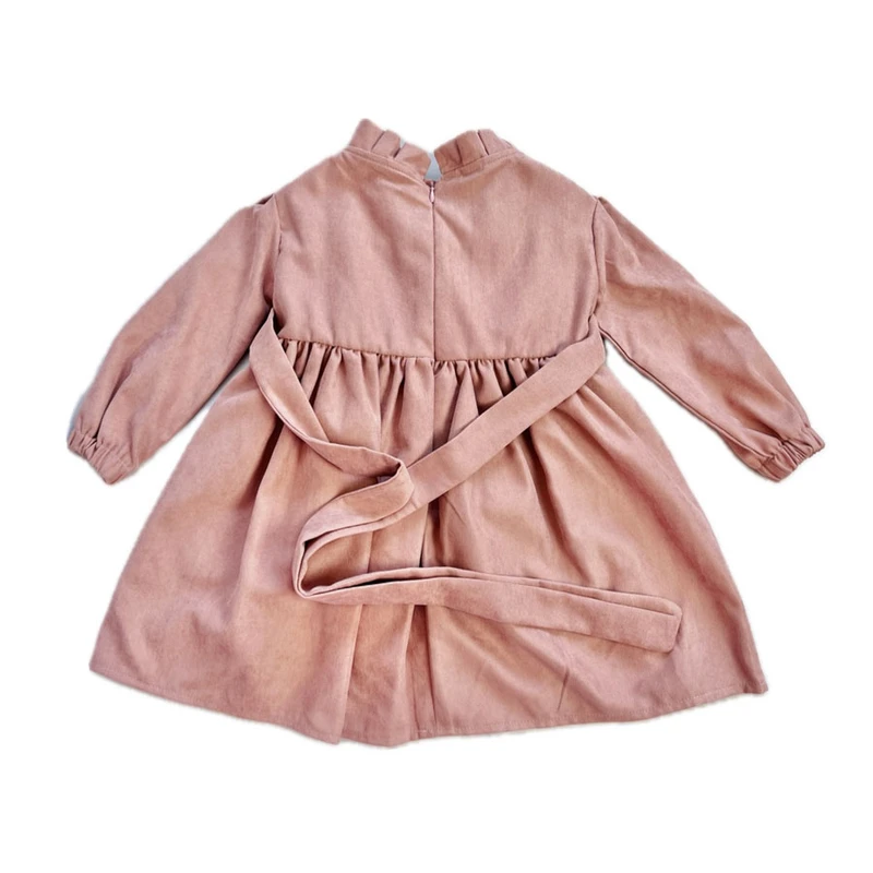 عکس شماره 2 : پیراهن آستین بلند یقه گرد دخترانه مدل گلدوزی بهار