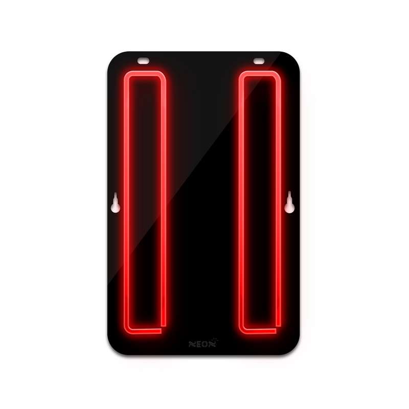 چراغ دیواری نئون دیزاین طرح Pause-BL_RD