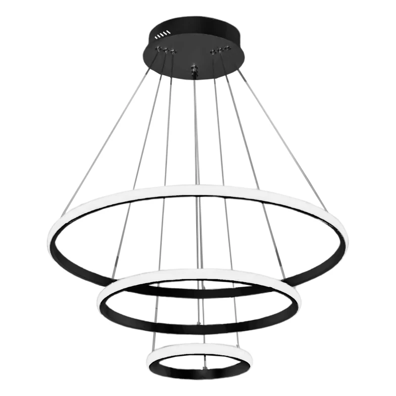  چراغ آویز سه حلقه چشمه نور کد L6345/3H-BK