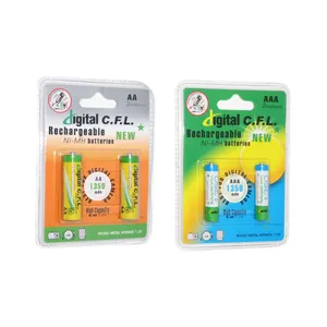 باتری قلمی و نیم قلمی قابل شارژ سی.اف.ال مدل 1350mAh بسته 4 عددی