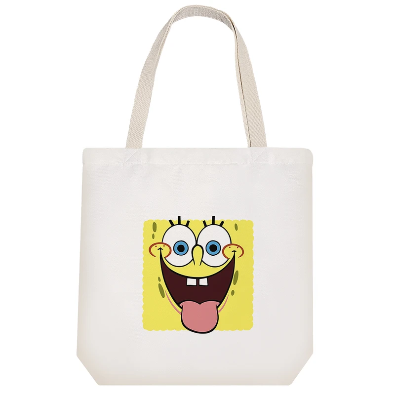 ساک خرید پارچه ای خندالو طرح باب اسفنجی مدل توت بگ کد 306