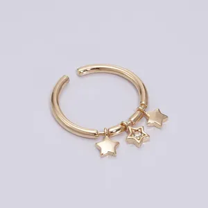  انگشتر طلا 18 عیار زنانه قیراط طرح ستاره کد GH2607