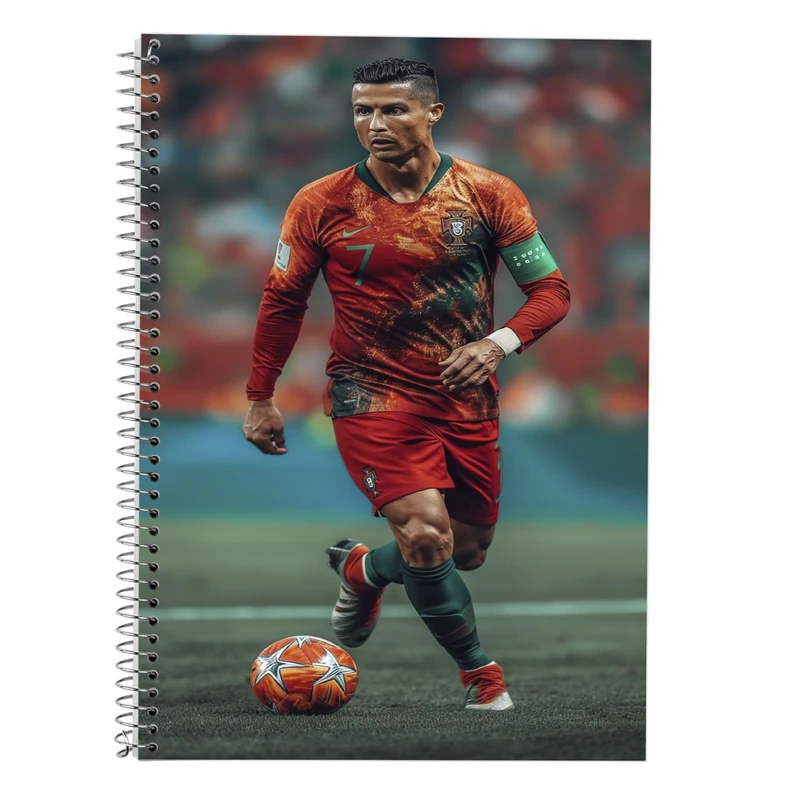 دفتر زبان 50 برگ مدوپد مدل سه خط طرح رونالدو ronaldo کد DF13474