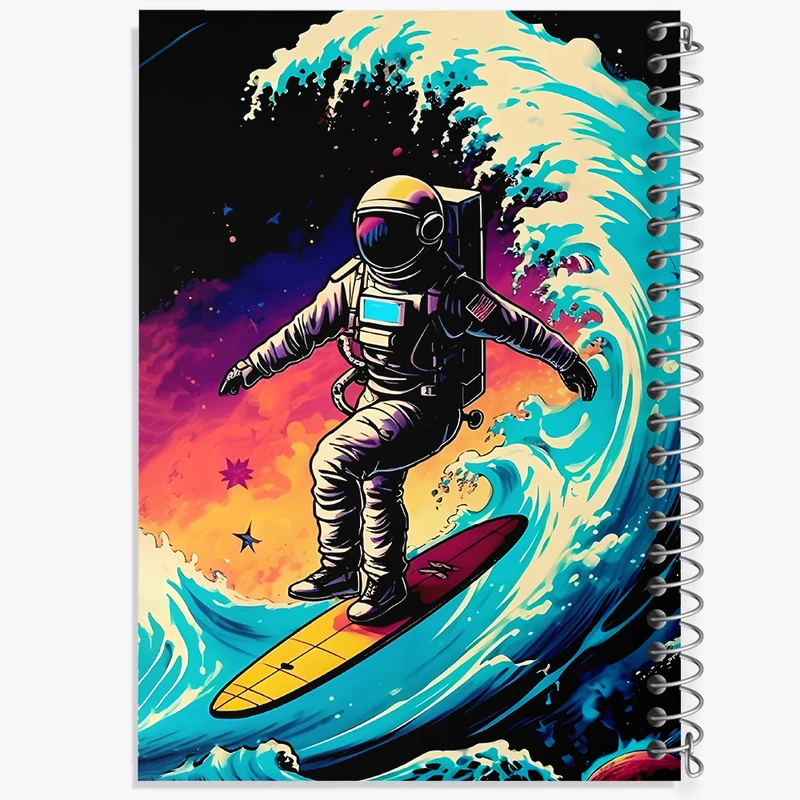 دفتر ژورنال نویسی 50 برگ خندالو مدل نقطه ای طرح فضانورد کد F6024