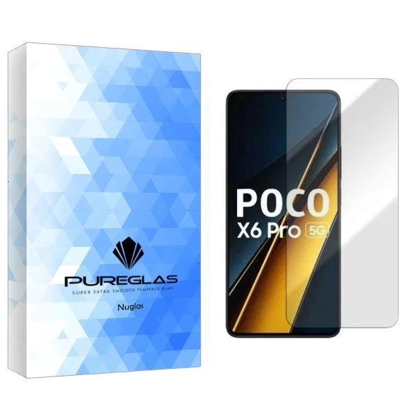 محافظ صفحه نمایش پیور گلس مدل NueGlas مناسب برای گوشی موبایل شیائومی Poco X6 Pro