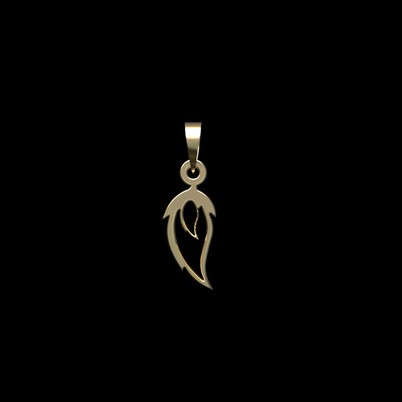 آویز گردنبند طلا 18 عیار زنانه مدوپد مدل برگ کد PA1-13190