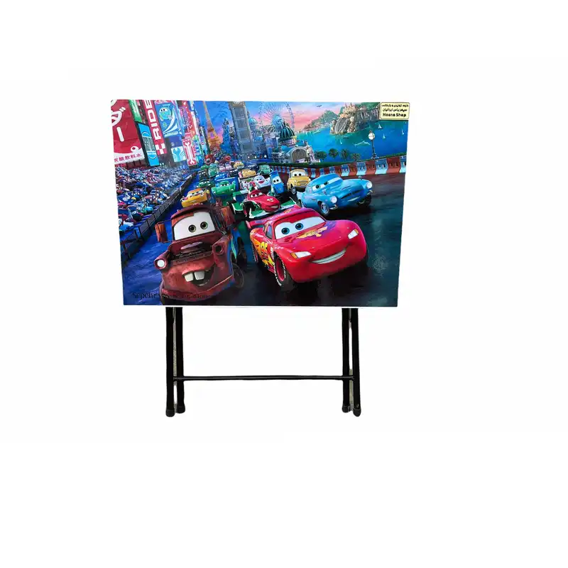 میز تحریر کودک سپهر یاس مدل تاشو و تنظیم شو طرح مک کویین