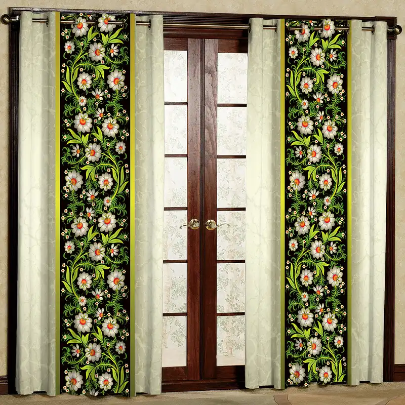 پرده مدل طرح دار مخمل پانچی کد 4255 سایز 140x200 سانتی متر