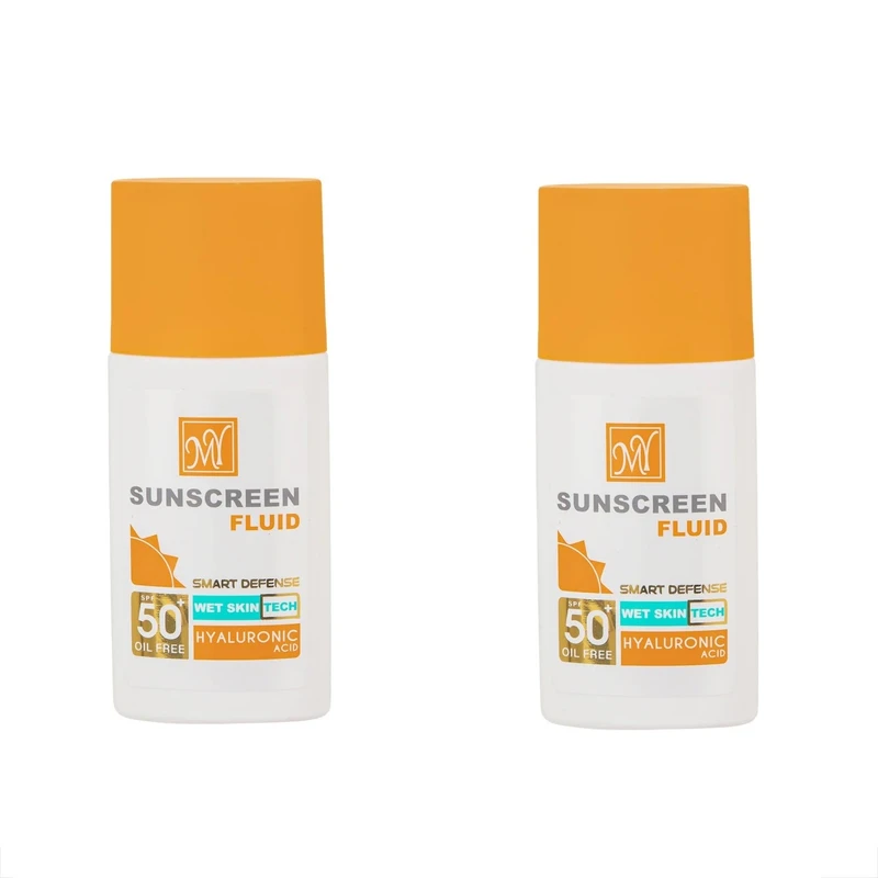 کرم ضد افتاب بی رنگ مای SPF50 مدل SKY محافظ UVA ،UVB و PA+++ مناسب برای انواع پوست‌ حجم 50 میلی‌لیتر بسته 2 عددی 