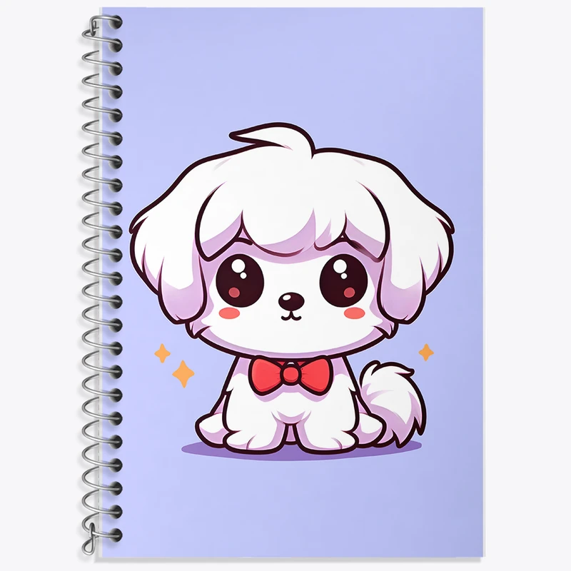 دفتر زبان 50 برگ خندالو مدل سه خط طرح سگ بامزه کد F7588