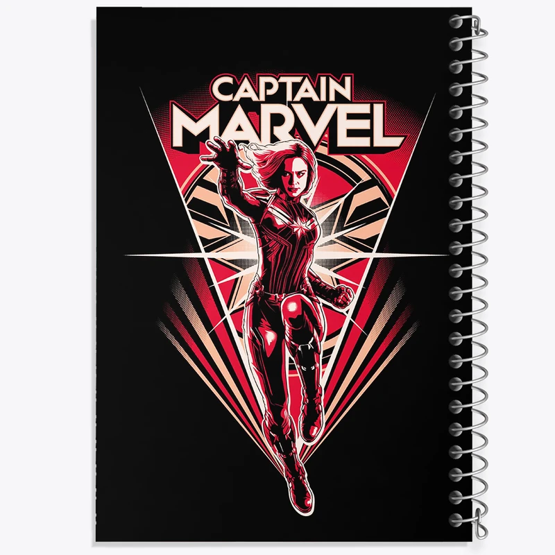 دفتر شطرنجی 50 برگ خندالو طرح کاپیتان مارول (Marvel) کد N5723