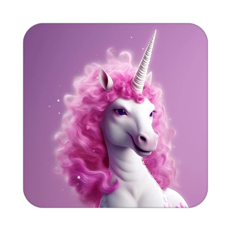 زیر لیوانی کاکتی طرح اسب تک شاخ و یونیکورن مدل mp29144